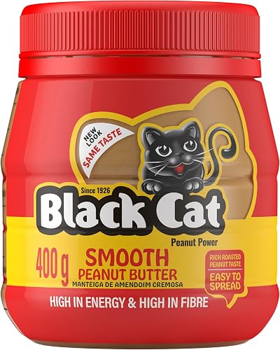 Black Cat Smooth Peanut Butter 400g, Protein Rich, High Fibre