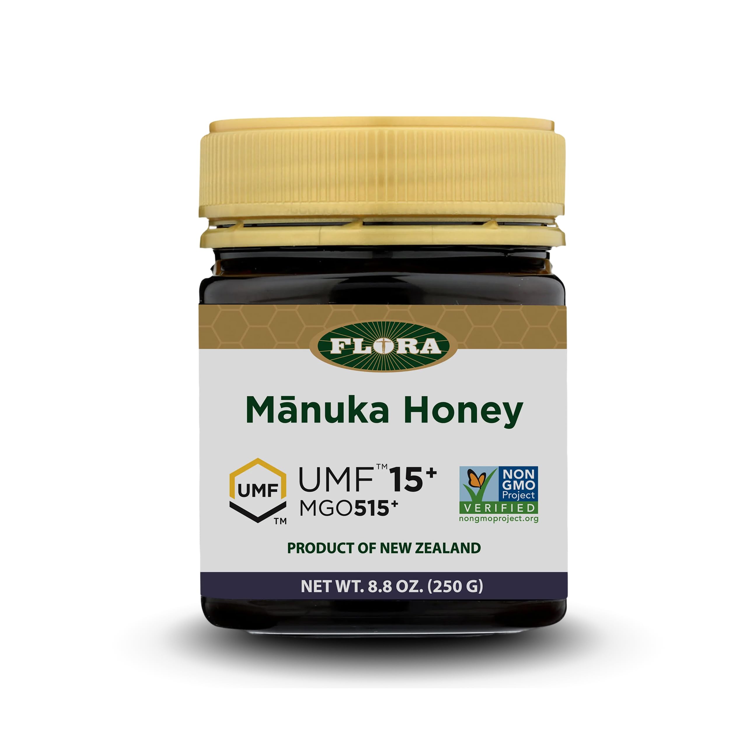 Mānuka Honey MGO 515+/15+ UMF, New Zealand Honey, 100% Traceable MGO,Natural Healing, Sore Throat Relief, Aids Digestion, 8.8-oz. Jar