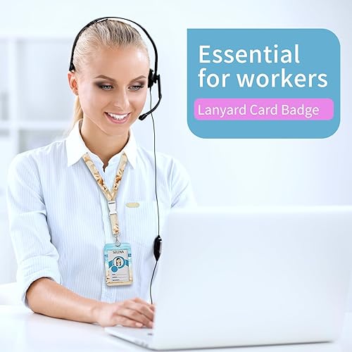 Miniatura 7 de Cordón para credencial y soporte para tarjetas de identificación, carretes retráctiles con clip para cinturón de carrete de mosquetón, cordón de