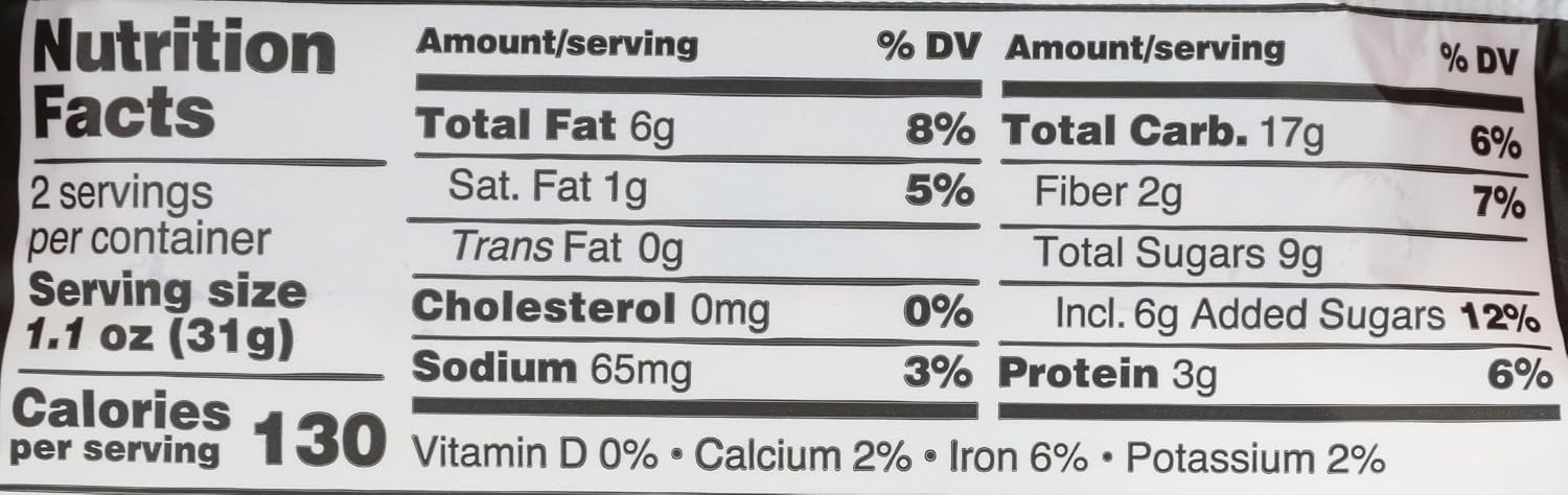 Kates Real Food Organic Peanut Butter Dark Chocolate Grizzly Bar, 2.2 OZ