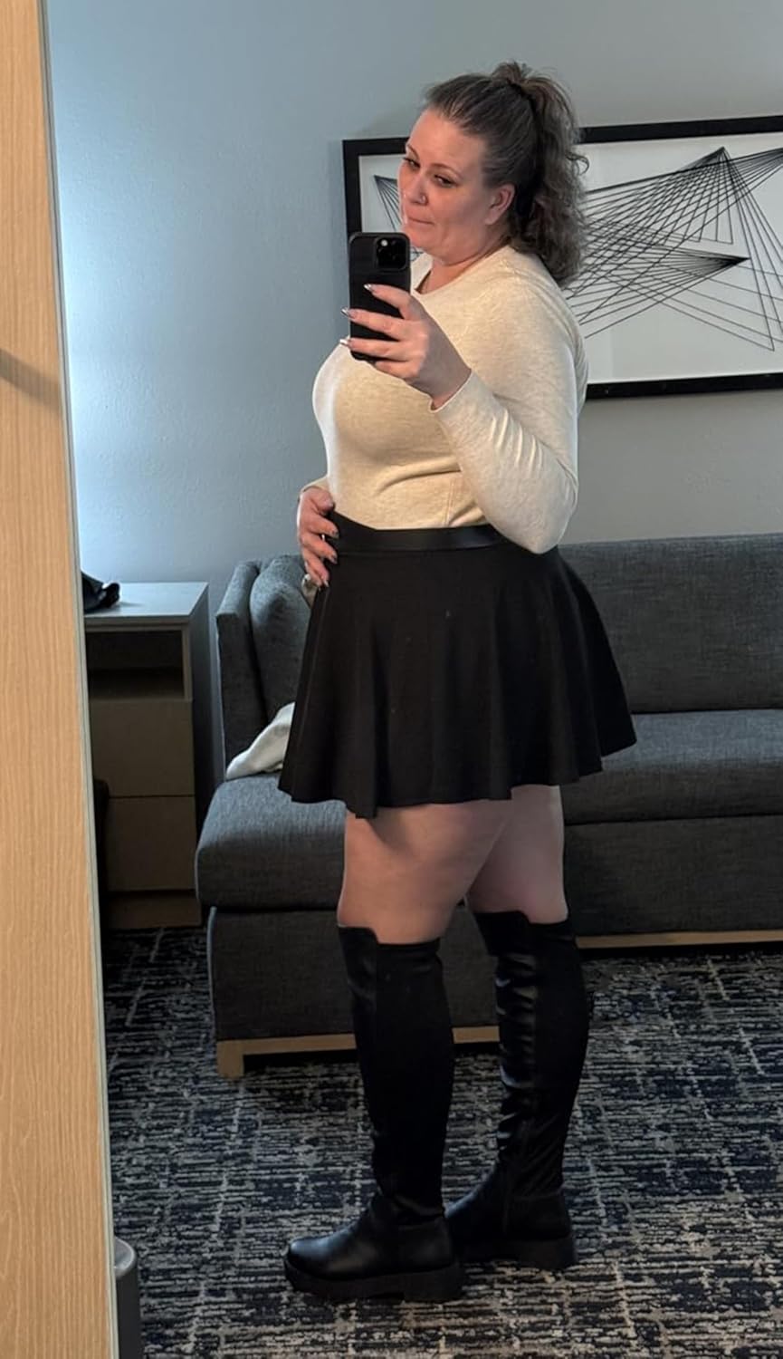 CHICGAL Mini Skirts for Women Casual Flowy Pleated Skater Skirt Summer Basic High Waisted Short Skirt - Image 2