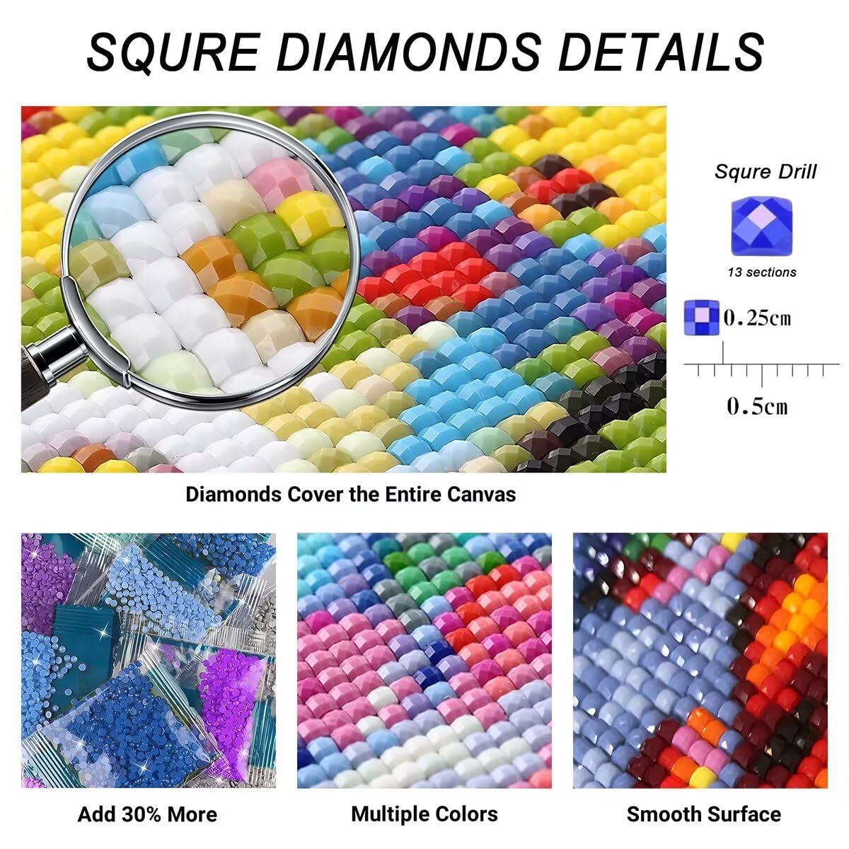 Diamentowe malowanie Boże Narodzenie, DIY zestaw do samodzielnego wykonania, dla dorosłych, kryształ haft krzyżykowy zestaw do malowania diamentowego dzieci wzór, diamentowe malowanie do obrazów
