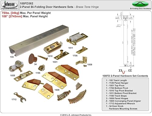 Miniatura 9 de Accesorios 100 FD de grado comercial con dos pliegues para puertas, 100FD484
