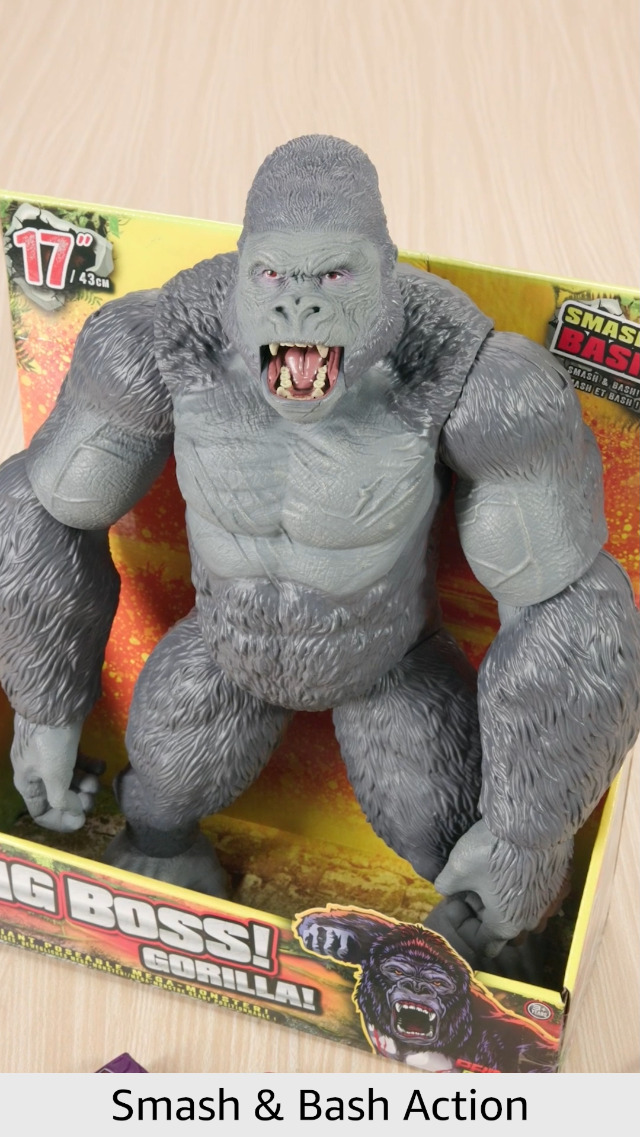 Amazon.com: Lanard Primal Clash! Big Boss Gorilla! - 17'' Action