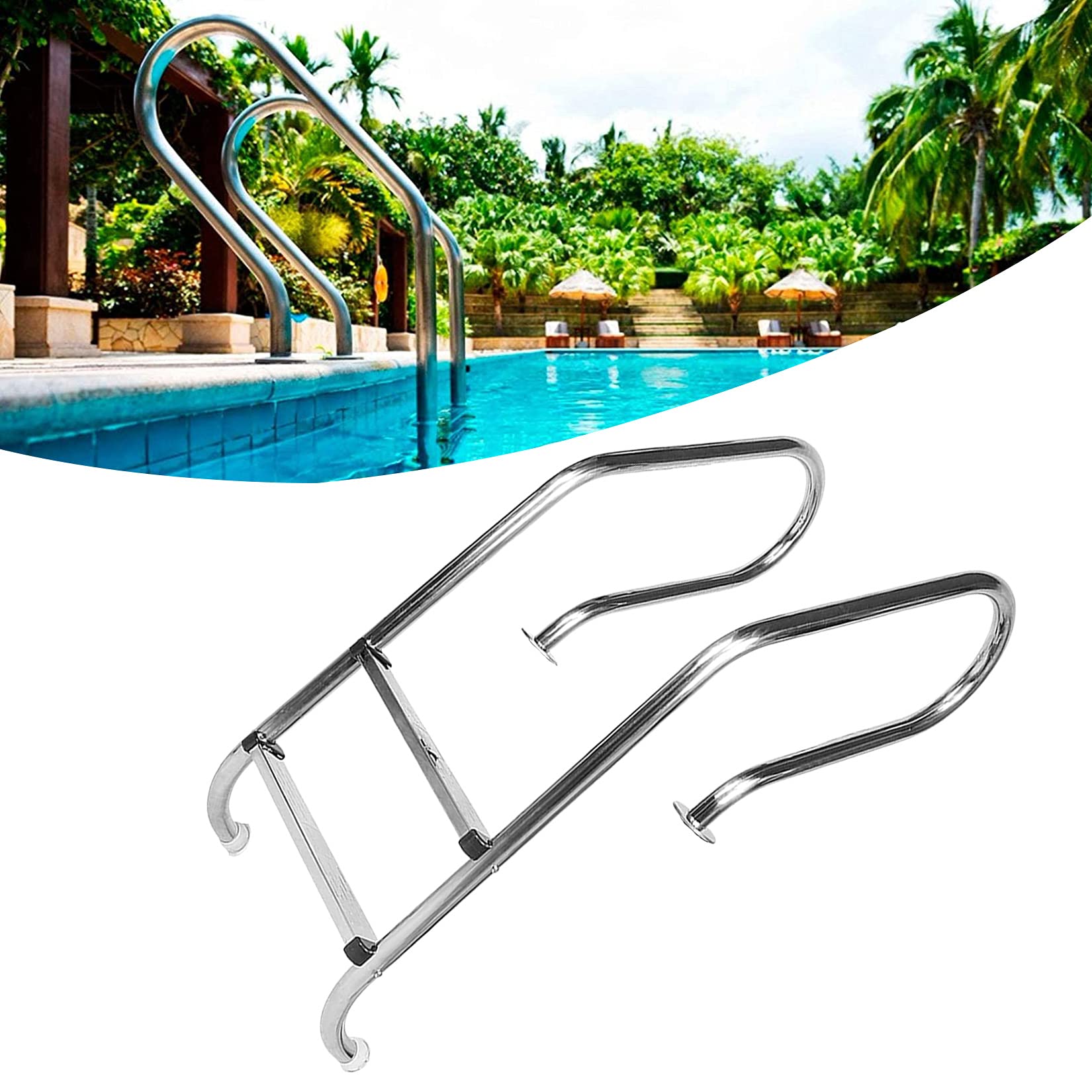 Buy Pool Stair Rail Pool Ladder for in Ground Pools Heavy Duty 304