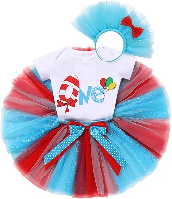 IDOPIP Candy 1st Birthday Outfit for Baby Girls Candy Princess Dress up Romper Tutu Skirt Headband for Cake Smash Photo Prop