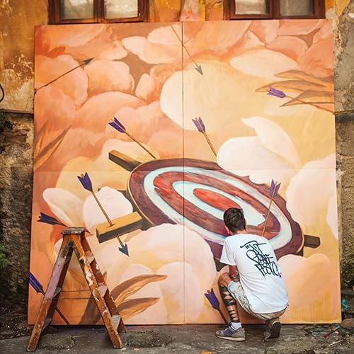 Miniatura 6 de Colorful Juego de pintura acrílica para casa de pájaros de madera, 24 botellas de 2 onzas, pinturas acrílicas permanentes para niños con 6 pinceles,