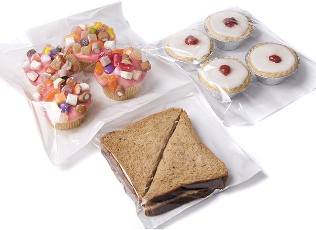 Film Fronted Paper Food Bags 10" x 10" / 250mm x 250mm - Pack of 100