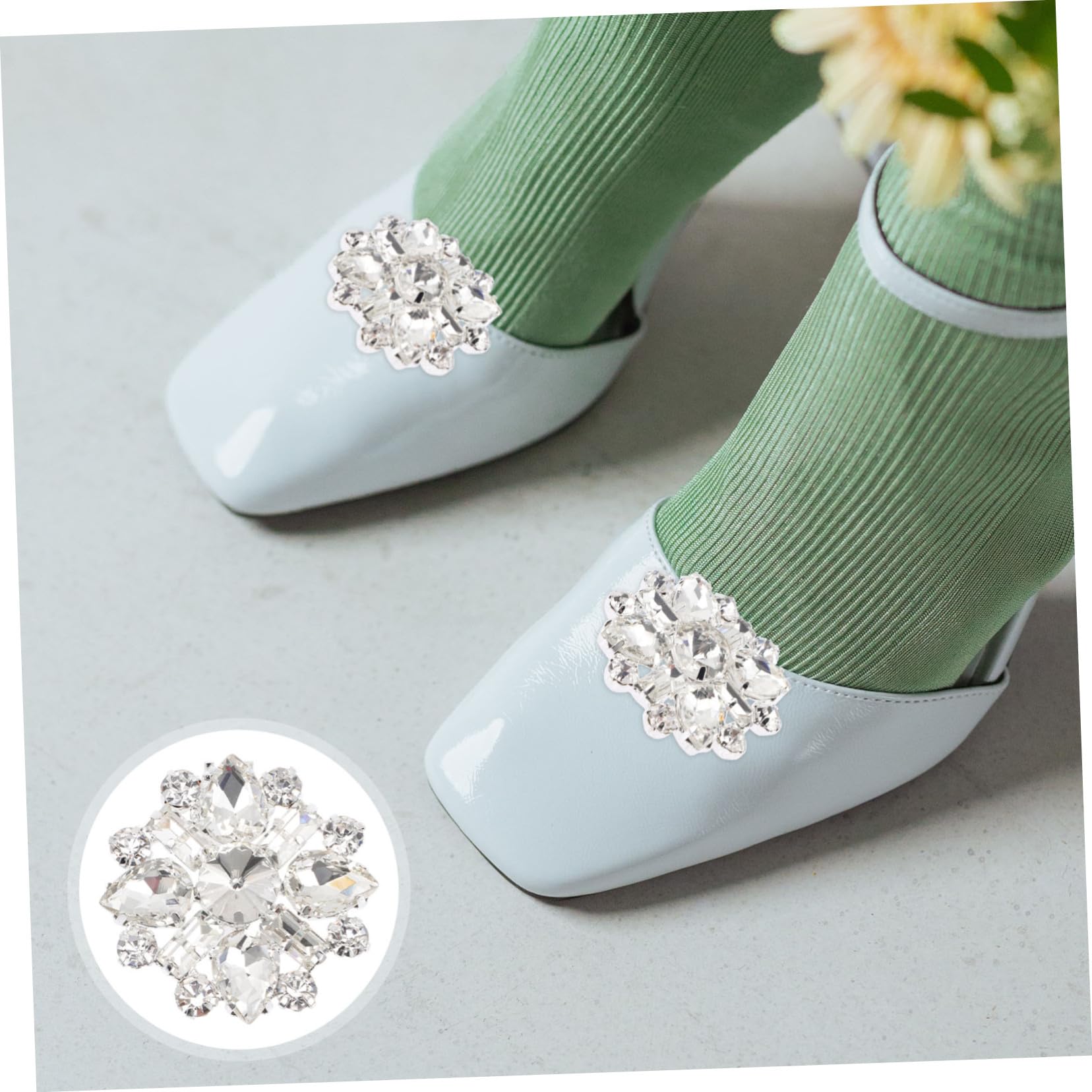 VALICLUD 5paia Fibbia Decorative Strass Per Scarpe Da Sposa Clip Elegante Per Decorazioni Di Matrimonio Facile Da Installare Design Unico e Accessorio Versatile Per Cerimonie e Occasioni