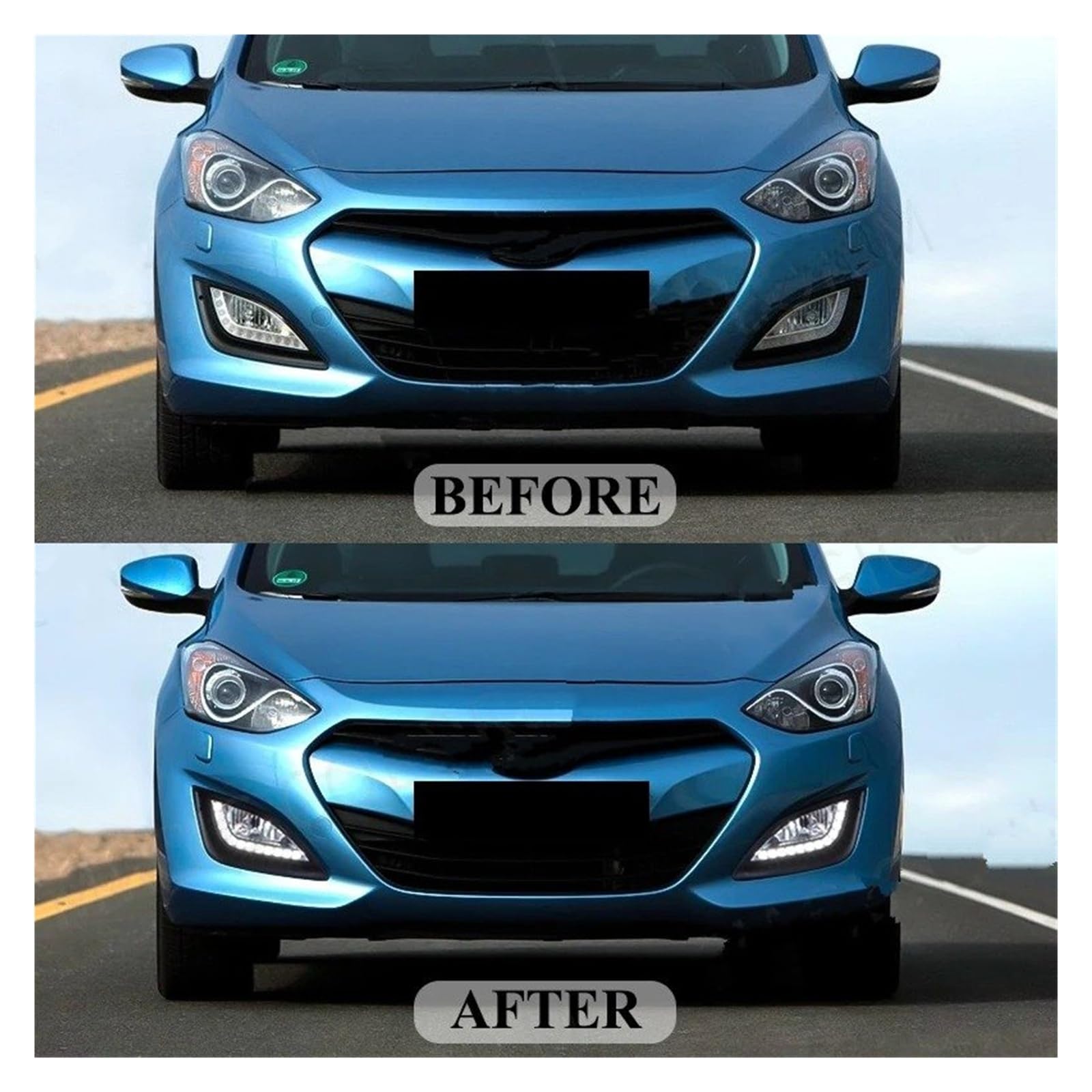 Faretti Fendinebbia Per Hyundai Per Elantra Per GT Per I30 2012-2016 DRL Auto Paraurti Anteriore Lampada Della Nebbia Montaggio 12V(One LH)