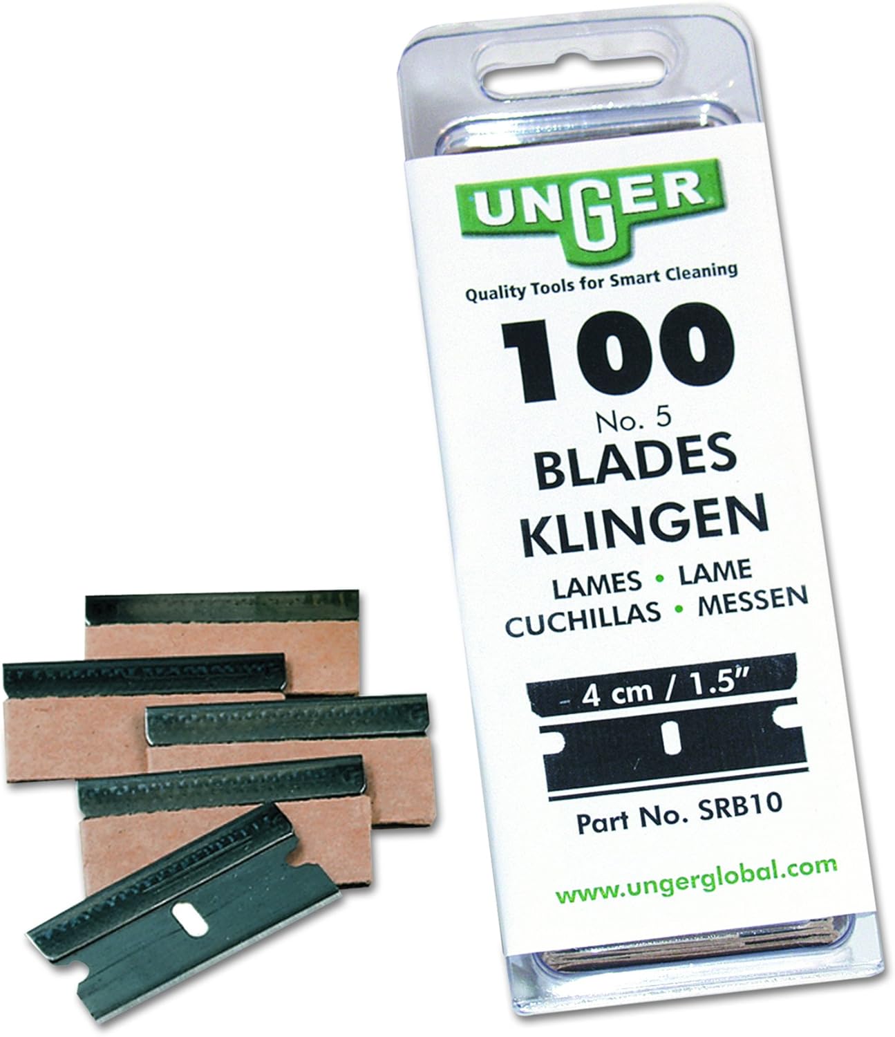 Unger SRB10 Safety Scraper Replacement Blades, 9