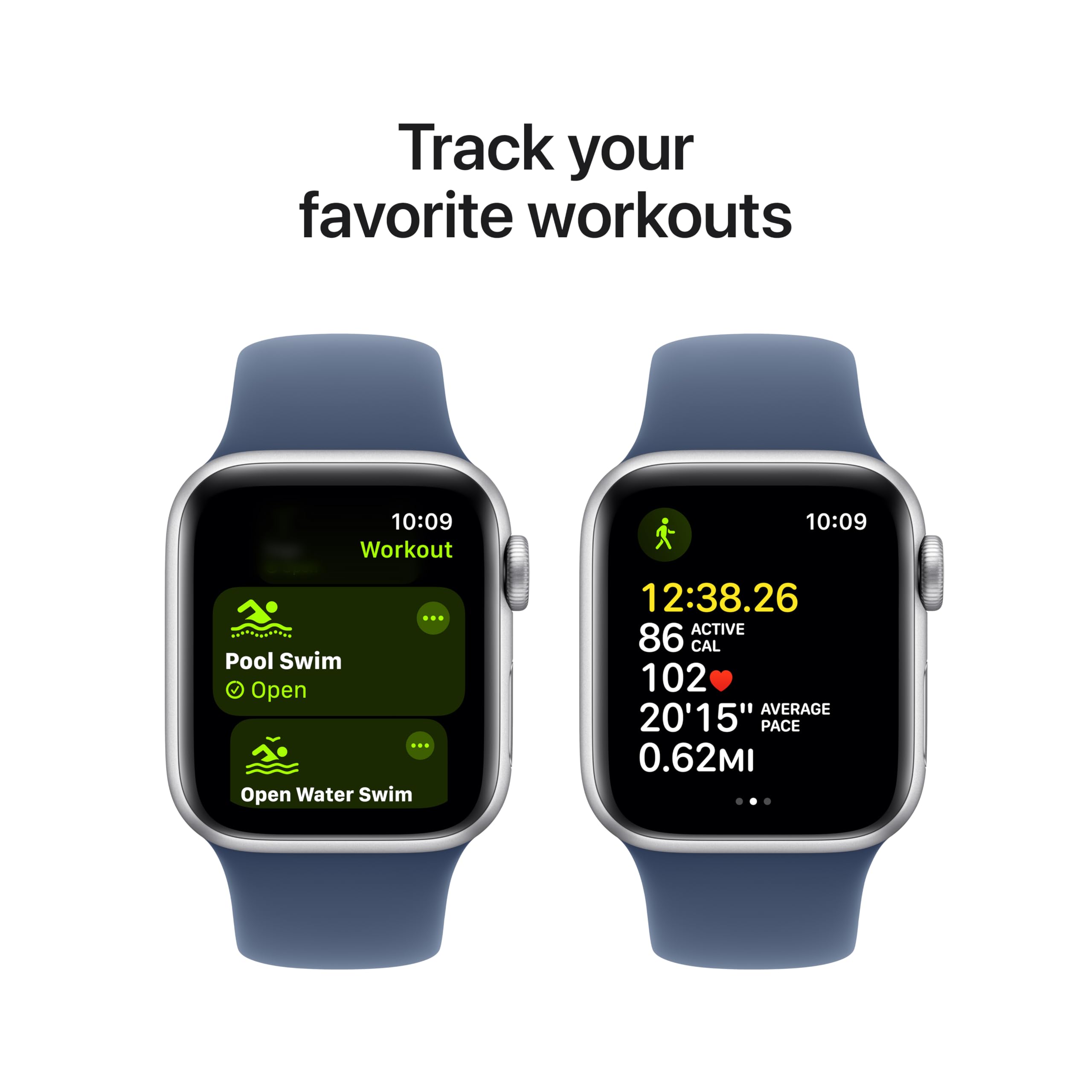 Apple Watch SE 2 (2023) 40 mm/M/L GPS - Silver Aluminum/Storm Blue