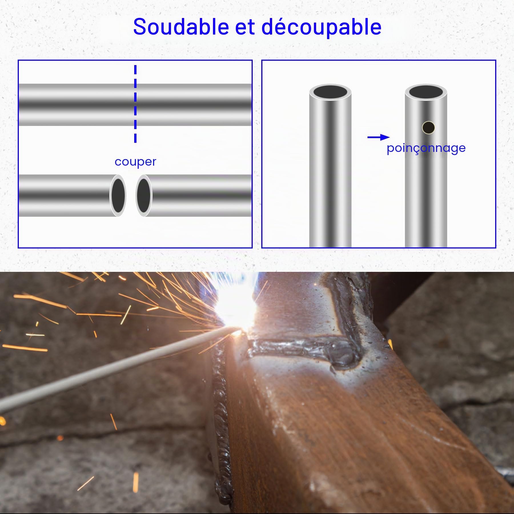 304 Tube Rond en Acier Inoxydable,12mm OD 1mm Épaisseur de Paroi 300mm Longueur Tube Métallique Droit Sans Soudure 3 Pièces