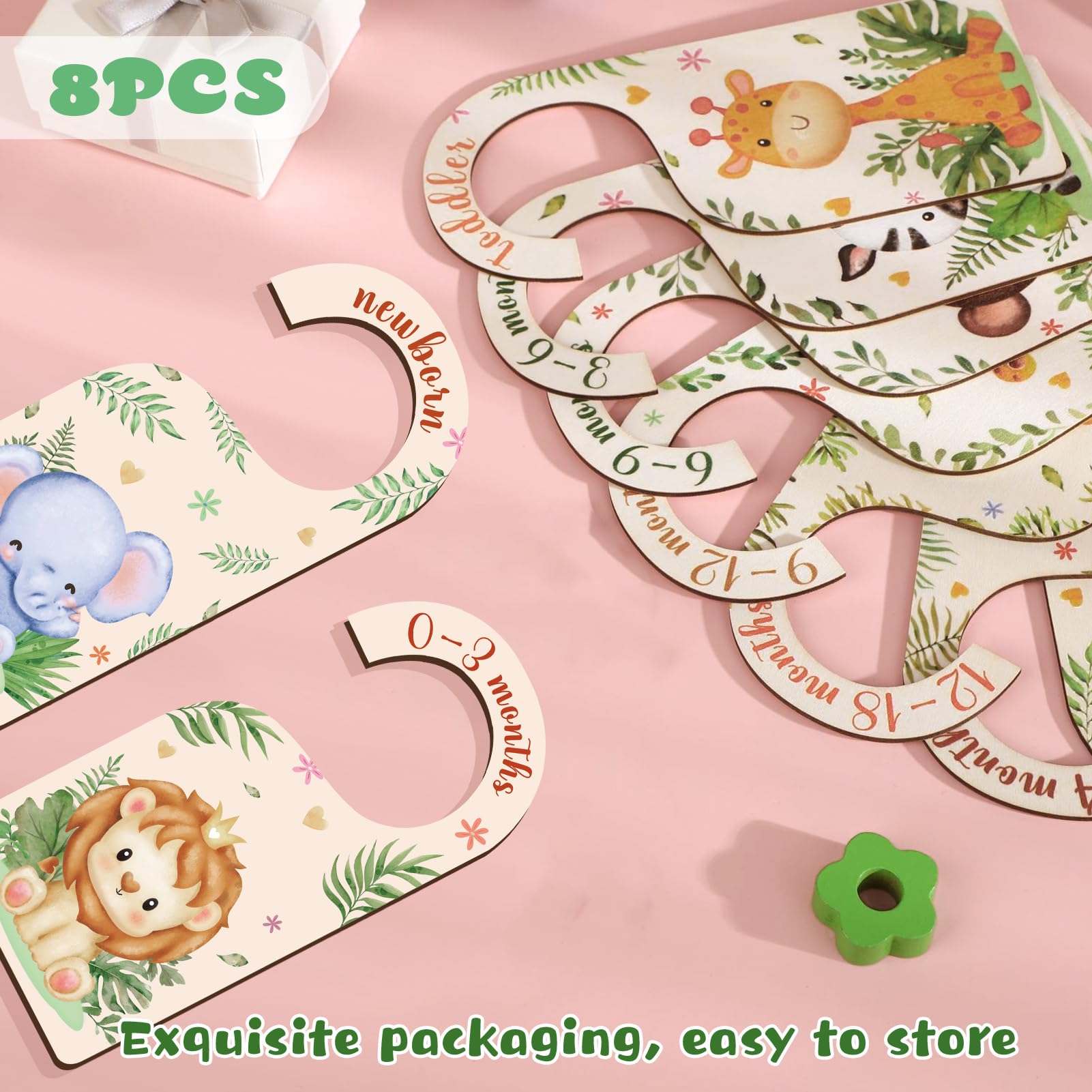 Radsocken 8PCS Baby Wardrobe Dividers, Baby Clothes Dividers, Wood Baby Wardrobe Dividers - Image 4
