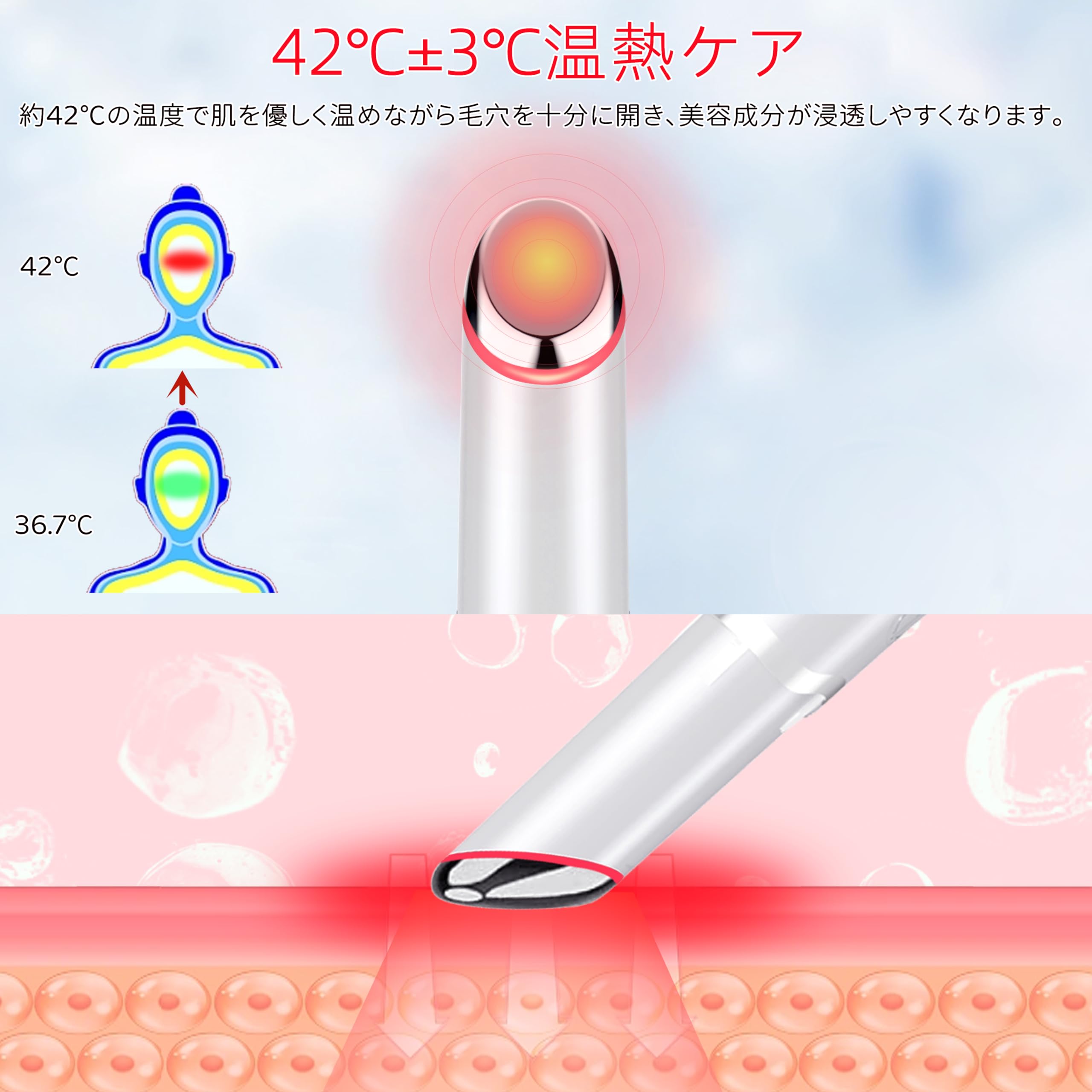 Amazon.co.jp: 目元美顔器【令和7年先行版】 目元ケア 美顔器 温熱ケア 