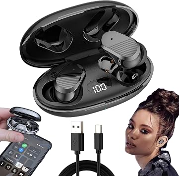 Echolabs Ear Buds 2025 Edition, Echolabs Audio Earbuds Wireless Bluetooth, Echo Labs Earbuds 2025, Noise Cancelling with LED Display for Sports Workout 1pc