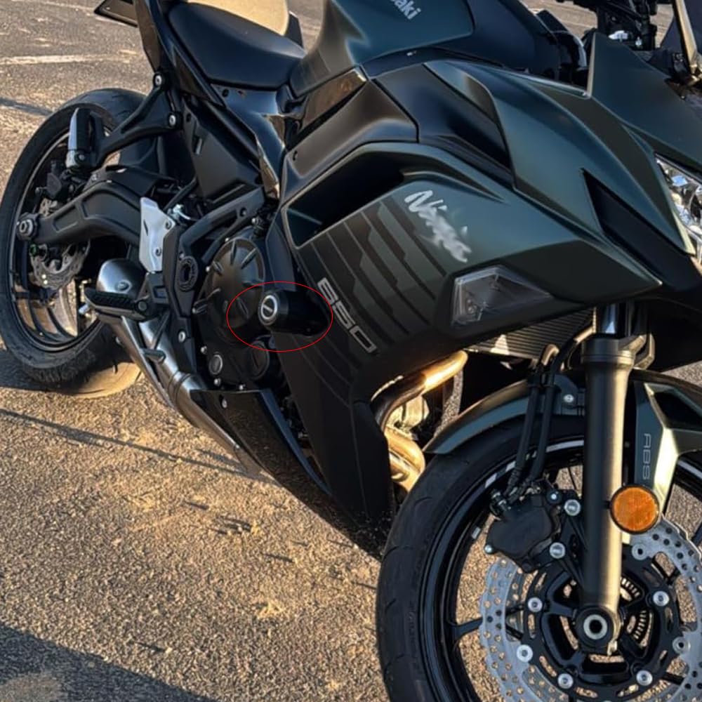 Modeer Sturzpads Für K.awasaki Ninja 650 2017~2024 2025 Motorrad rahmen Slider Antikollisions-Fallschutz Crashpad ninja 650 ninja650 Zubehör (Grün)