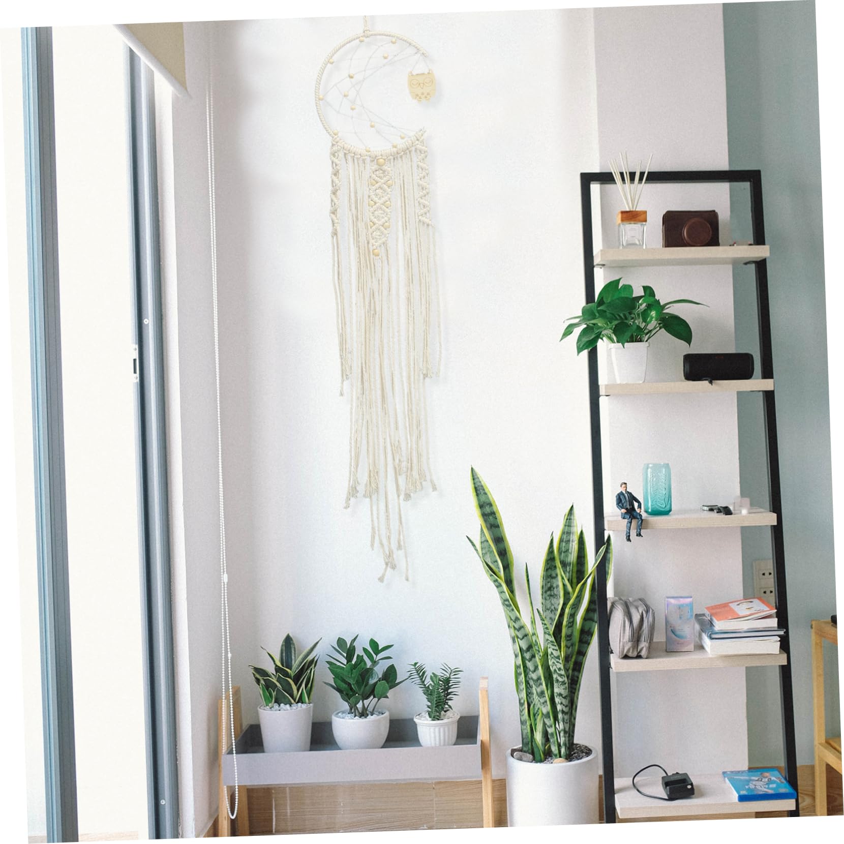 Cabilock 2piezas Macrame Woven Wall Hanging Dream Catcher De Decoración Boho para Hogar Oficina y Salas Tapestry Pendiente Artesanal para Sueños y Relax