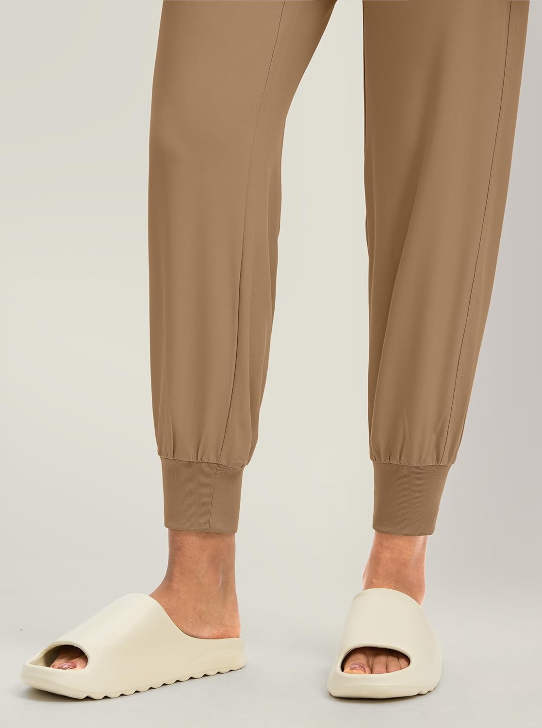 Soothfeel Women's Joggers with Zipper Pockets Lightweight Running Gym Travel Casual Workout Athletic Joggers Pants for Women Dark Khaki - Image 6