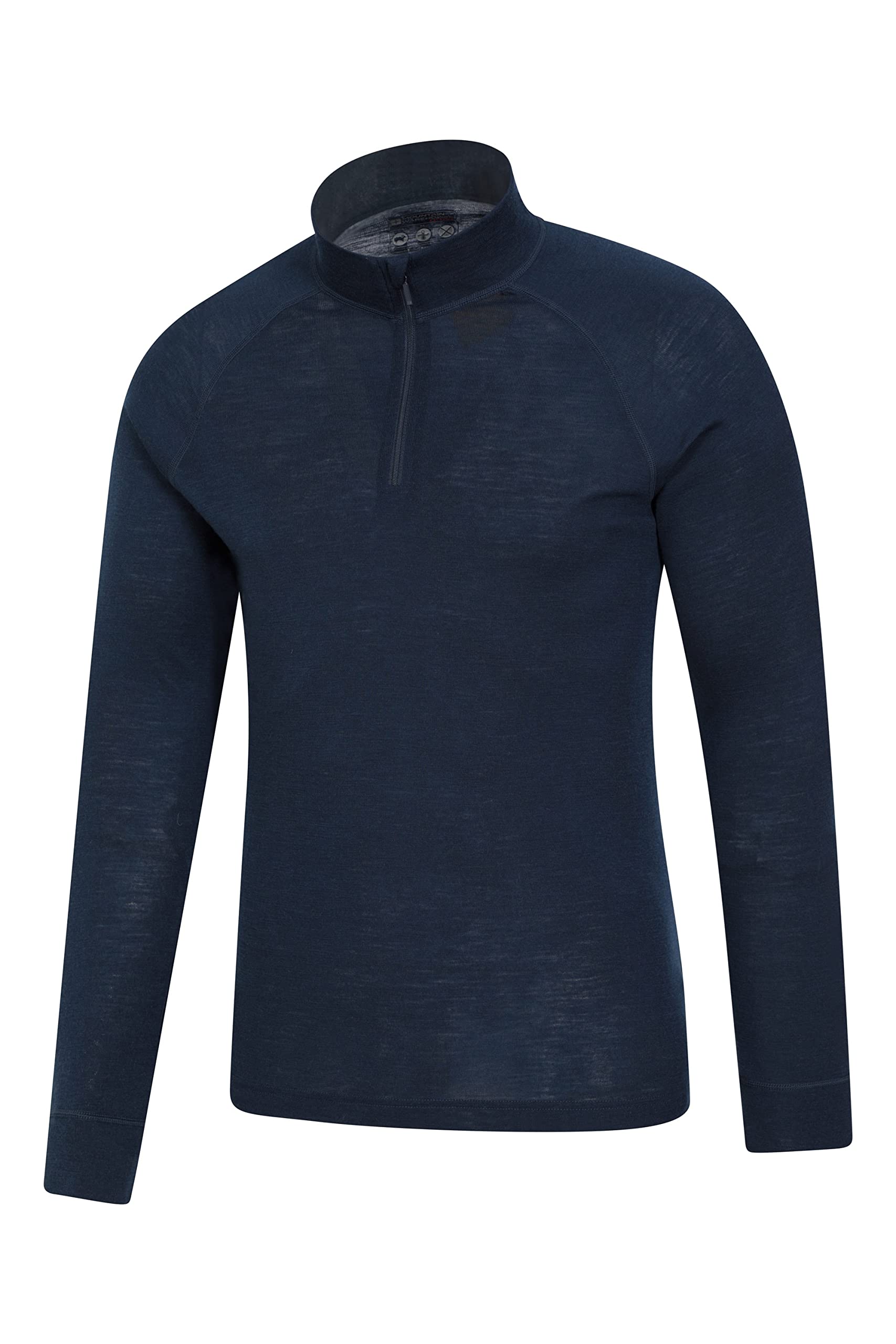 Mountain Warehouse Merino Mens Long Sleeved Thermal Baselayer Top - Lightweight, Breathable & Quick Wicking Jumper with Half Zip - for Walking & Hiking
