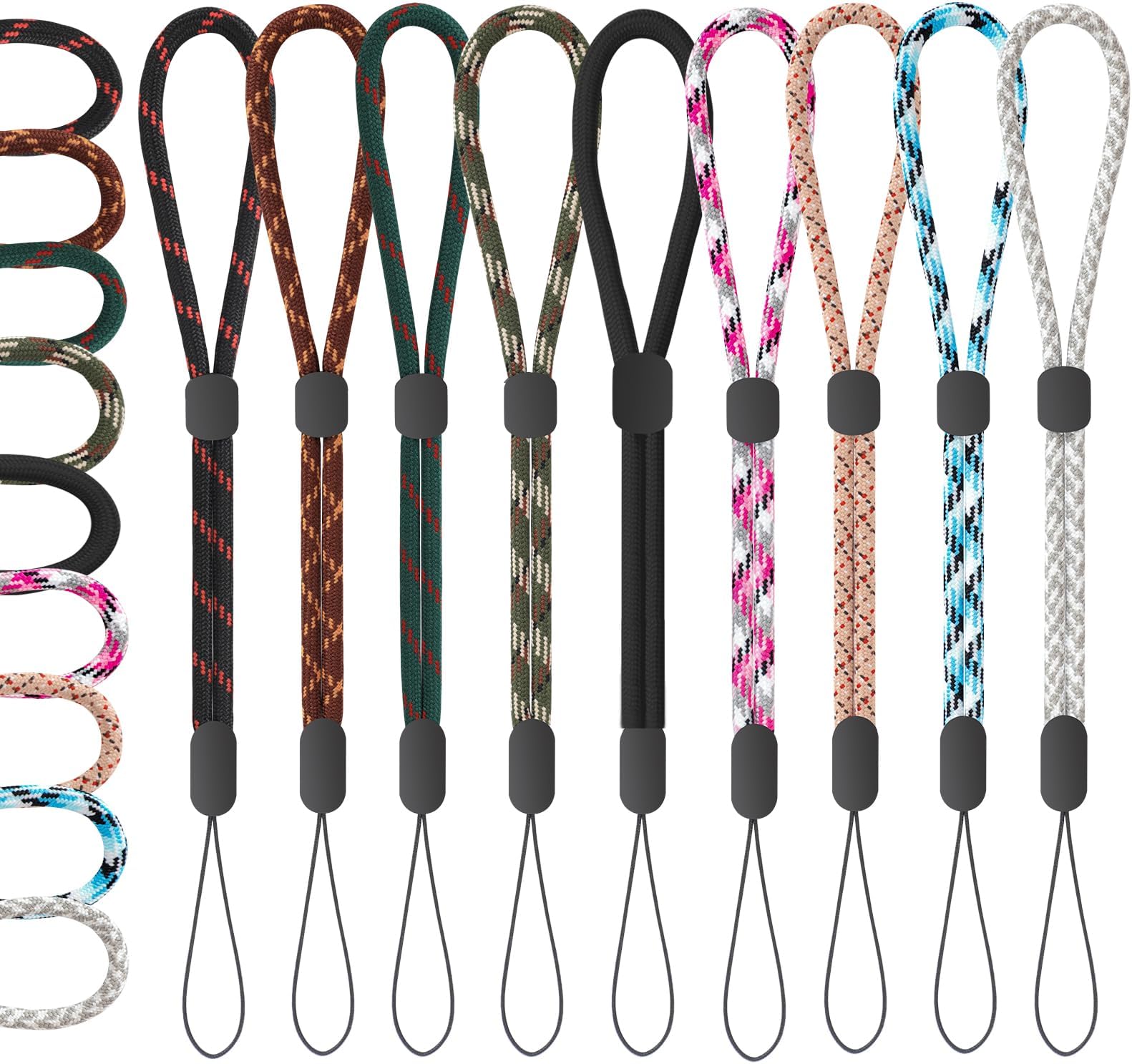 FrgKbTm Hand Wrist Strap Lanyard, Adjustable Nylon Colorful for Mobile Phone, Camara, USB Flash Drive, ID Name Tag Badge