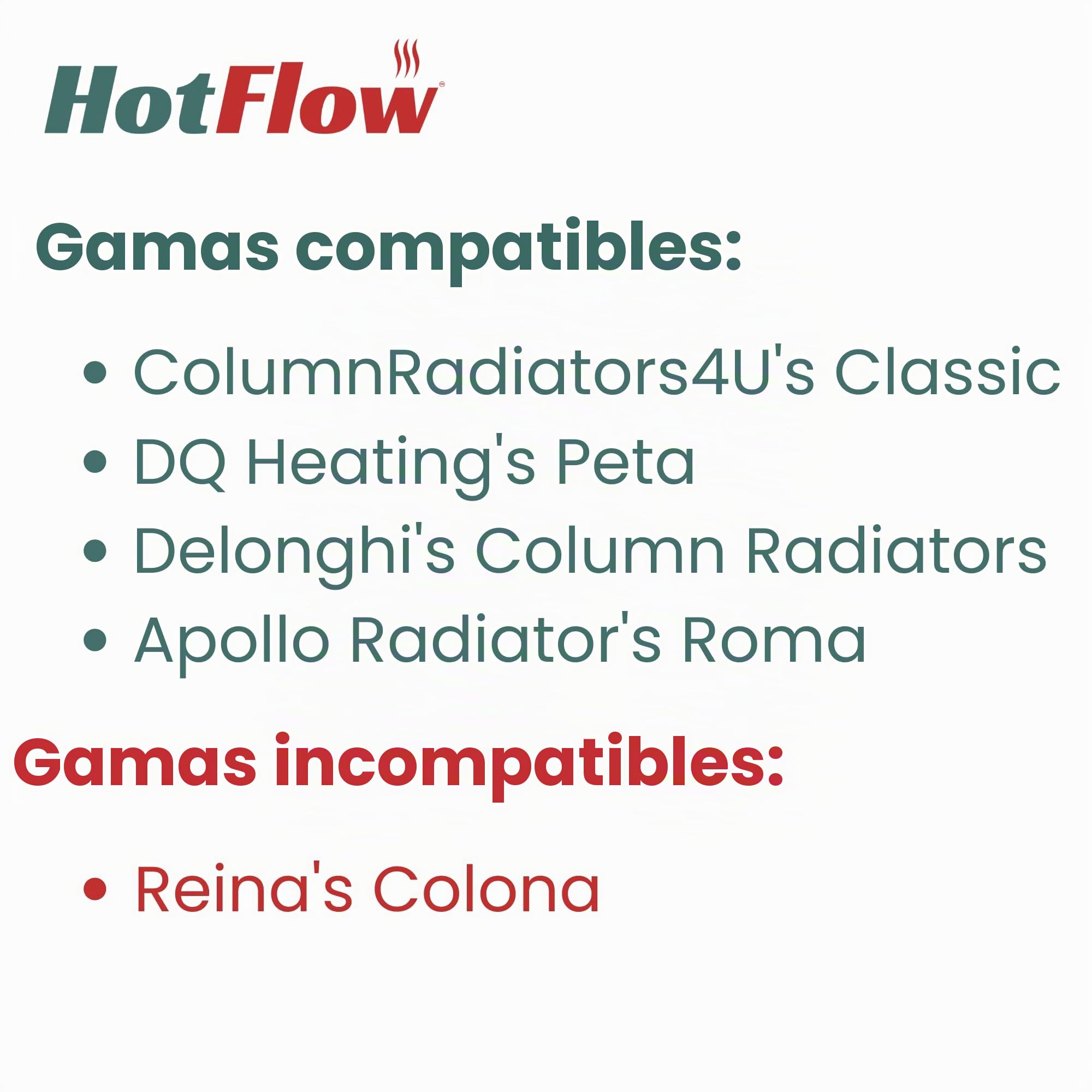 Par de patas de radiador de columna blanca de tráfico, 100 mm de alto, compatibles con radiadores de columna y radiadores de hierro fundido. Producto ideal para soportar el peso de los
