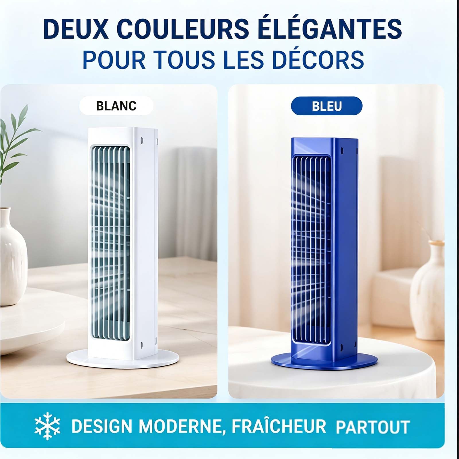 Breezamax – Qinux Breeza Max Climatiseur Portable, Rafraichisseur d'Air Réversible Mural et Bureau, Climatiseur Tactile Silencieux avec Télécommande, Version 2026 (Blanc)
