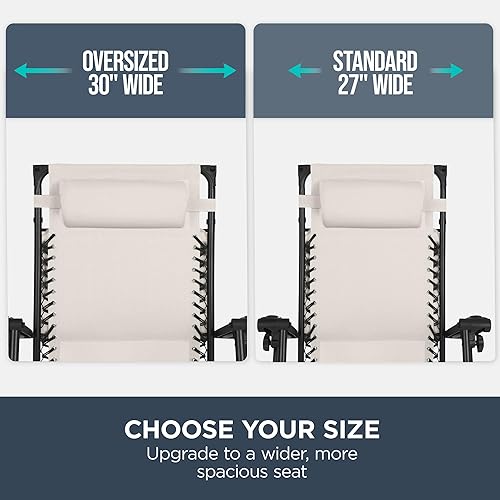 Miniatura 205 de Best Choice Products Silla reclinable plegable de gravedad cero para exteriores, de patio, para salón al aire libre, con toldo ajustable, Bandera