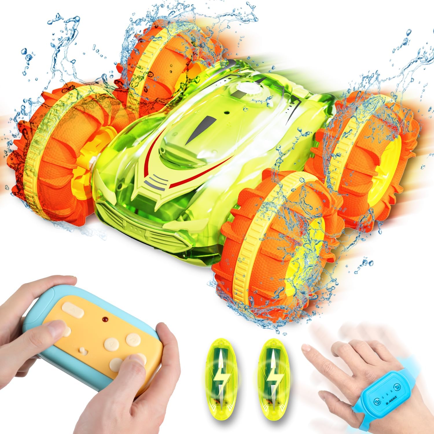 SUNJOM Amphibious Remote Control Car, Waterproof Gesture