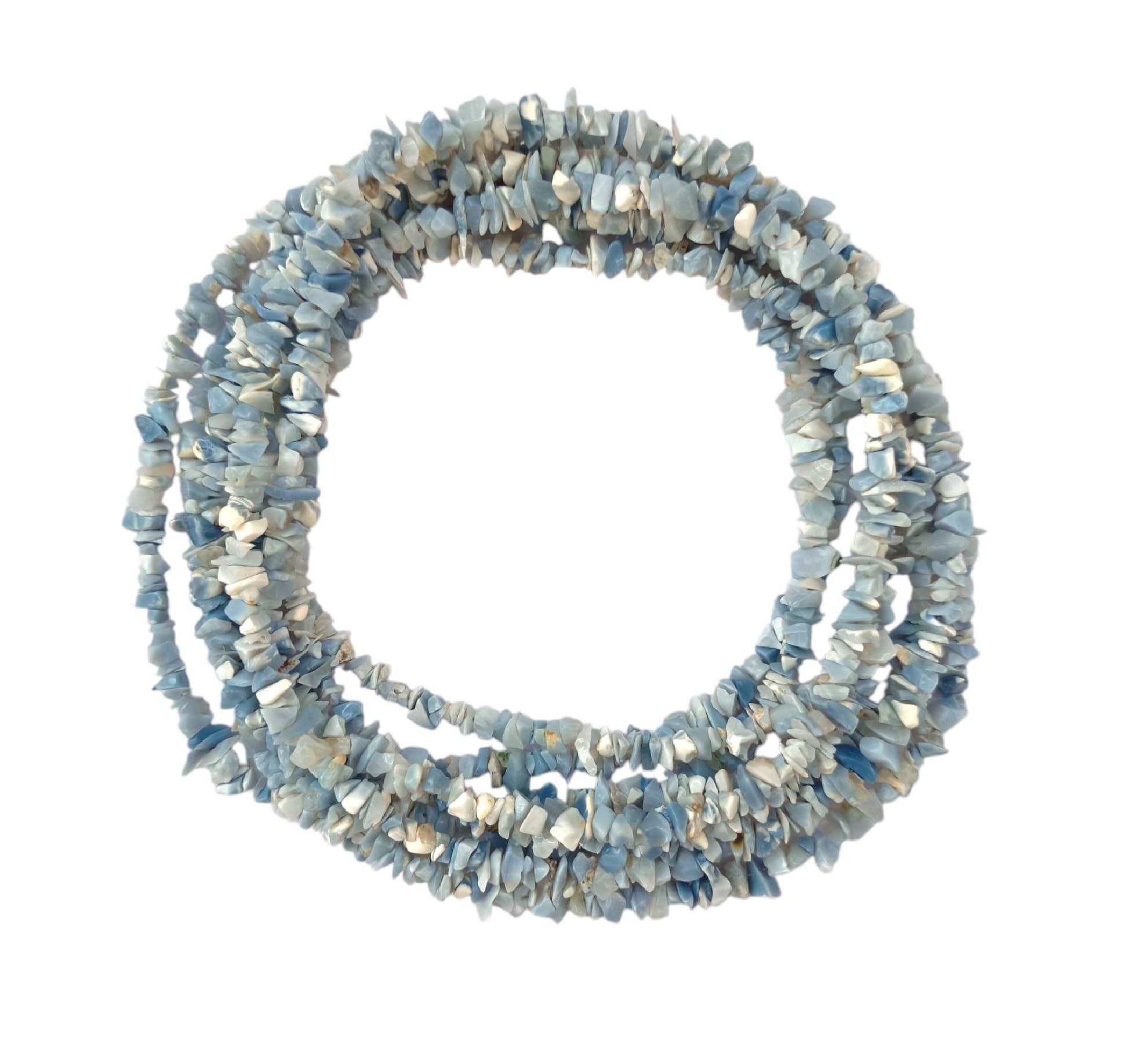 Opale bleue perles en rangée de 254cm pour la création de bijoux artisanaux