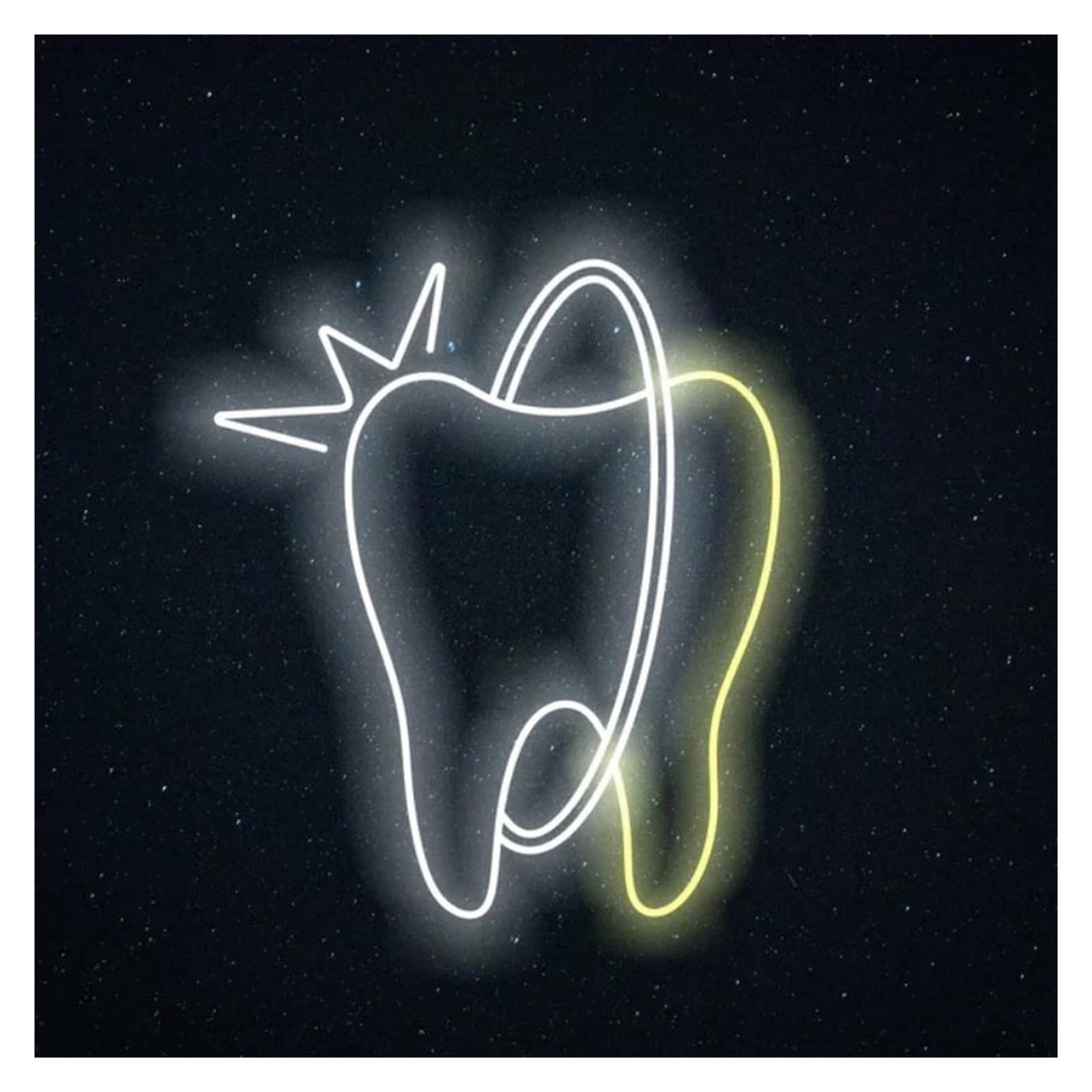 Insegna al Neon Insegna Al Neon Per La Cura Dei Denti Alimentata Tramite USB Luminosità Regolabile Luci Al Neon Per Denti Per La Decorazione Parete Sala Dentistica 33cmx38cm