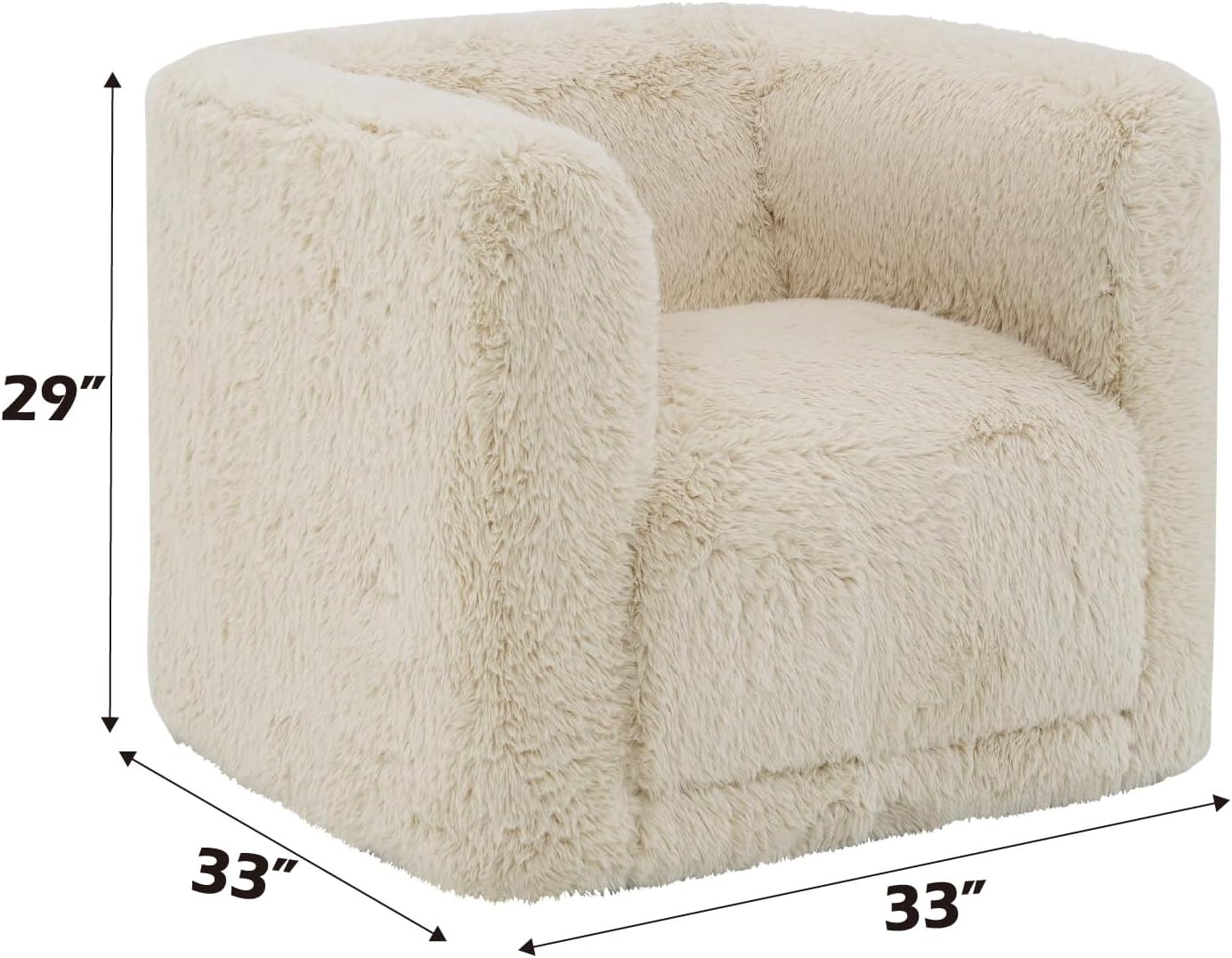 Acme Upendo Yakety Yak Sand Fabric Upholstered Chair with Swivel in Beige