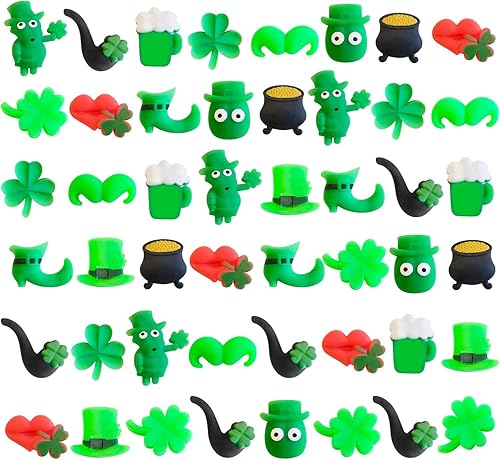 Cherislpy 48 piezas de juguetes esponjosos Mochi del día de San Patricio mini juguete para apretar alivio del estrés paquetes de ansiedad para