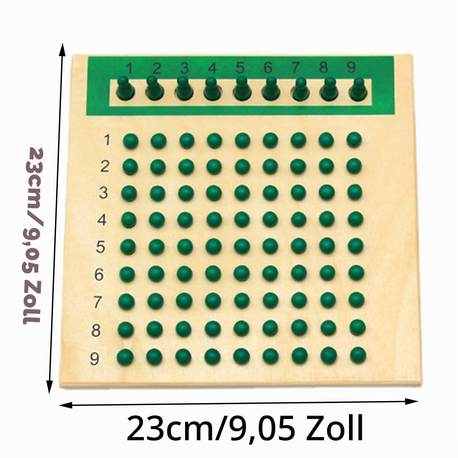 Multiplikationsbrett mit Divisionsbrett, Vereinfachte Version Multiplikationstafel Holz, Multiplikationstabelle Kinder, MontessoriLernen Spiel für Mathematische Manipulationen Kinderzählspielzeug