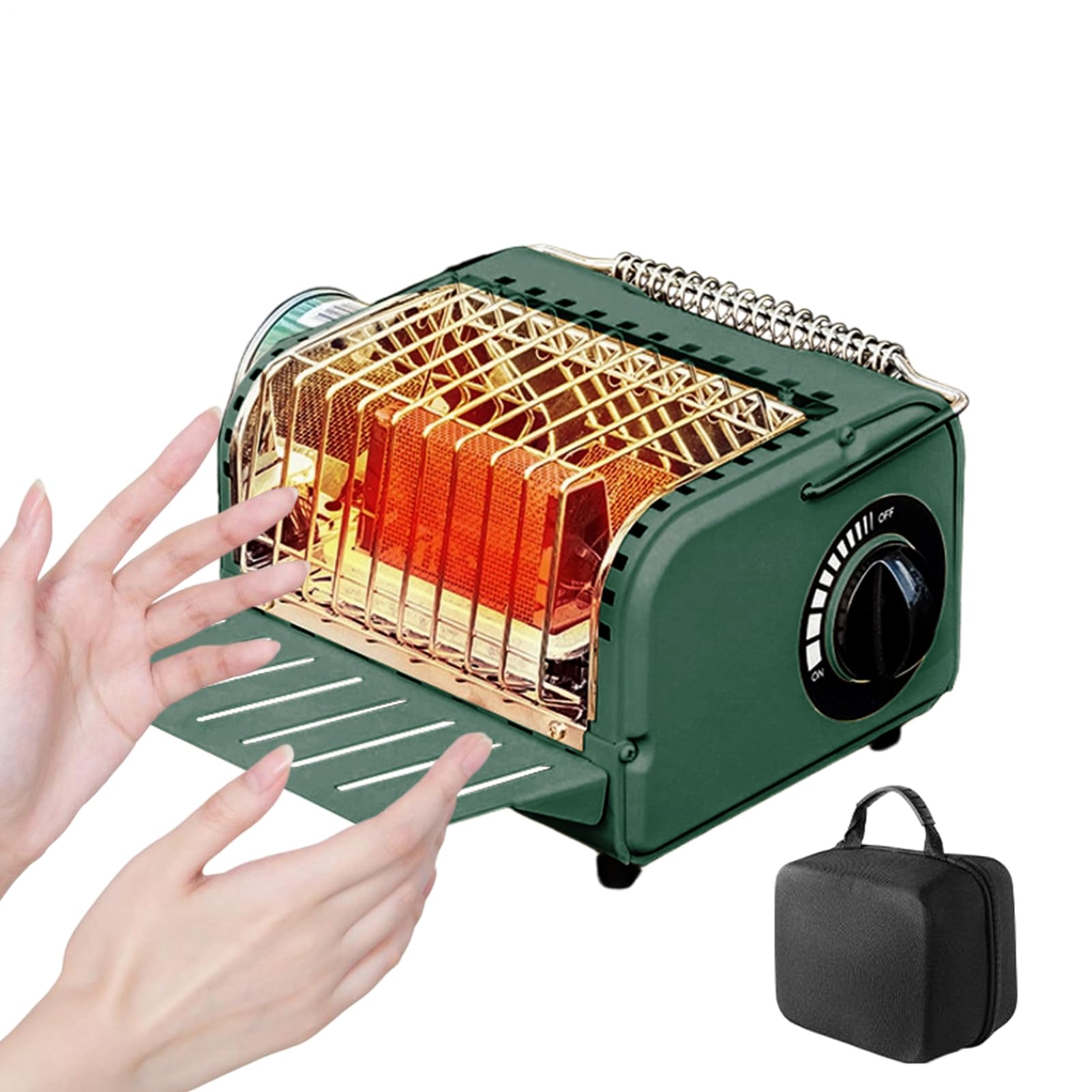 Kuchenka Turystyczna 1200W Gazowy Piecyk Piknikowy Z Pokrowcem | Ogrzewacz Plenerowy Do Plecakowania Aktywności Na Zewnątrz Wędrówek Zimowego Wędkowania Rekreacji Pikniku I Podróży