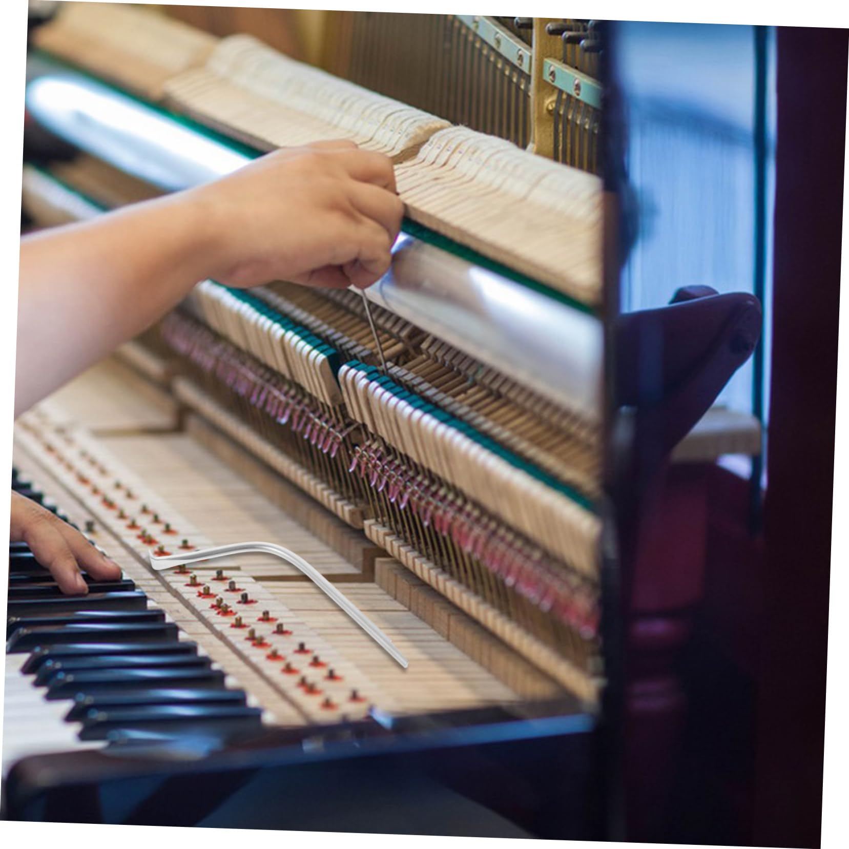 HEMOTON 4 Uds Cuerda De Piano Gancho De Cuerda Accesorios De Reparación De Instrumentos Musicales Herramienta De Reparación De Instrumentos Herramientas Profesionales De Reparación De