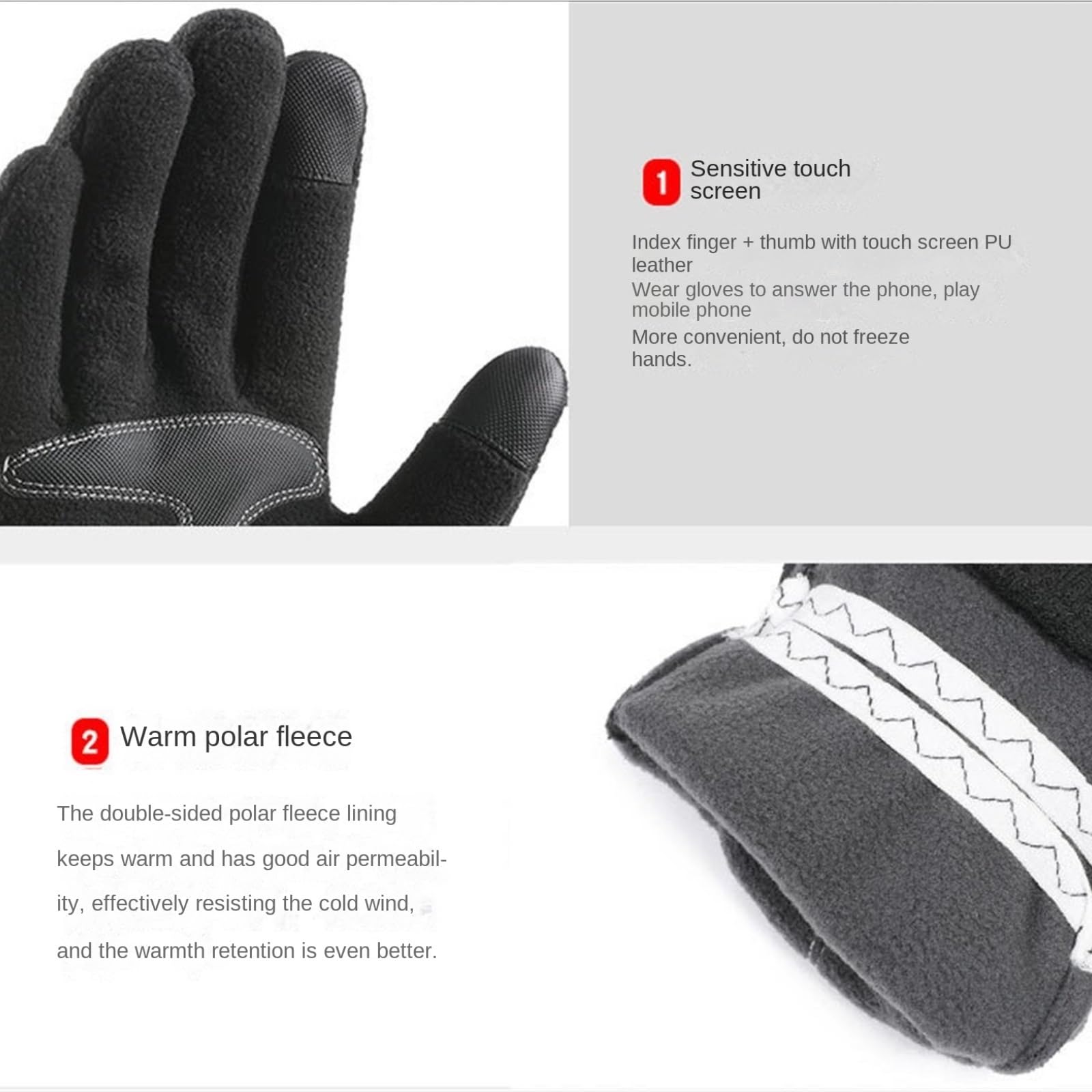 Guantes Térmicos Exterior Guantes For Hombre, Cálidos Y De Terciopelo, For Deportes Al Aire Libre, Con Pantalla Táctil For Bicicleta Invierno