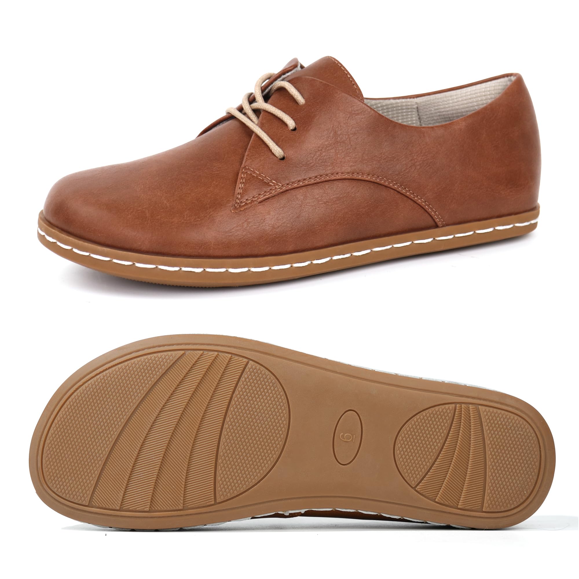 benassal Women Barefoot Dress Shoes Wide Toe Box Shoes Oxfords Shoes