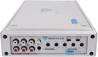 Rockville RXM-S30 2400W Max 4x150W RMS 4-Channel Marine/ATV Amplifier, Waterproof, Compact, High-Speed MOSFET, Perfect for Boats and Off-Road Audio