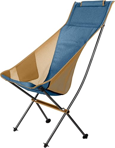 Klymit Ridgeline - Silla de camping para adultos, silla plegable para exterior, color azul