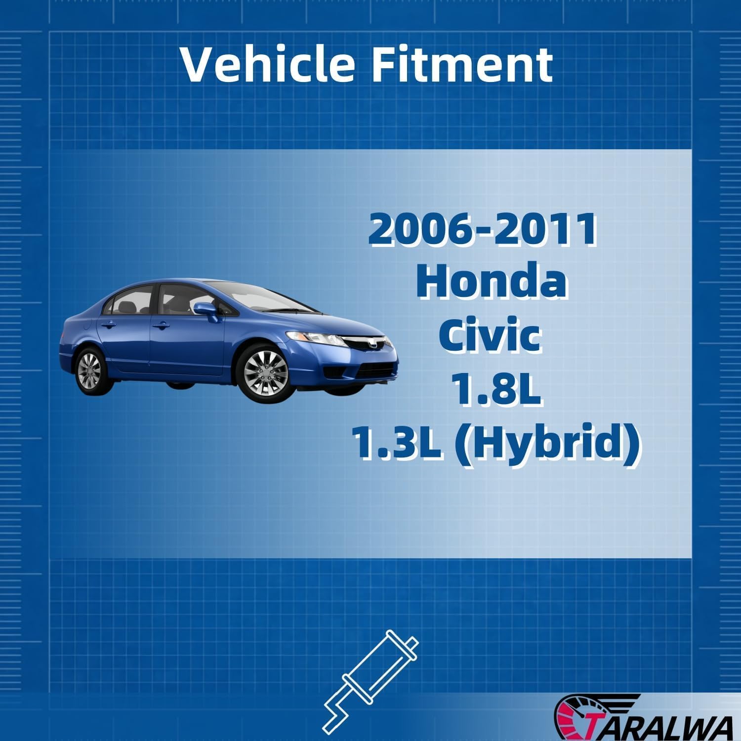 Rear Exhaust Muffler Stainless Steel compatible with 2006-2011 Civic 1.8L, Civic Hybrid 1.3L (Includes Gasket and Bolt kit),Replacement part,HC01