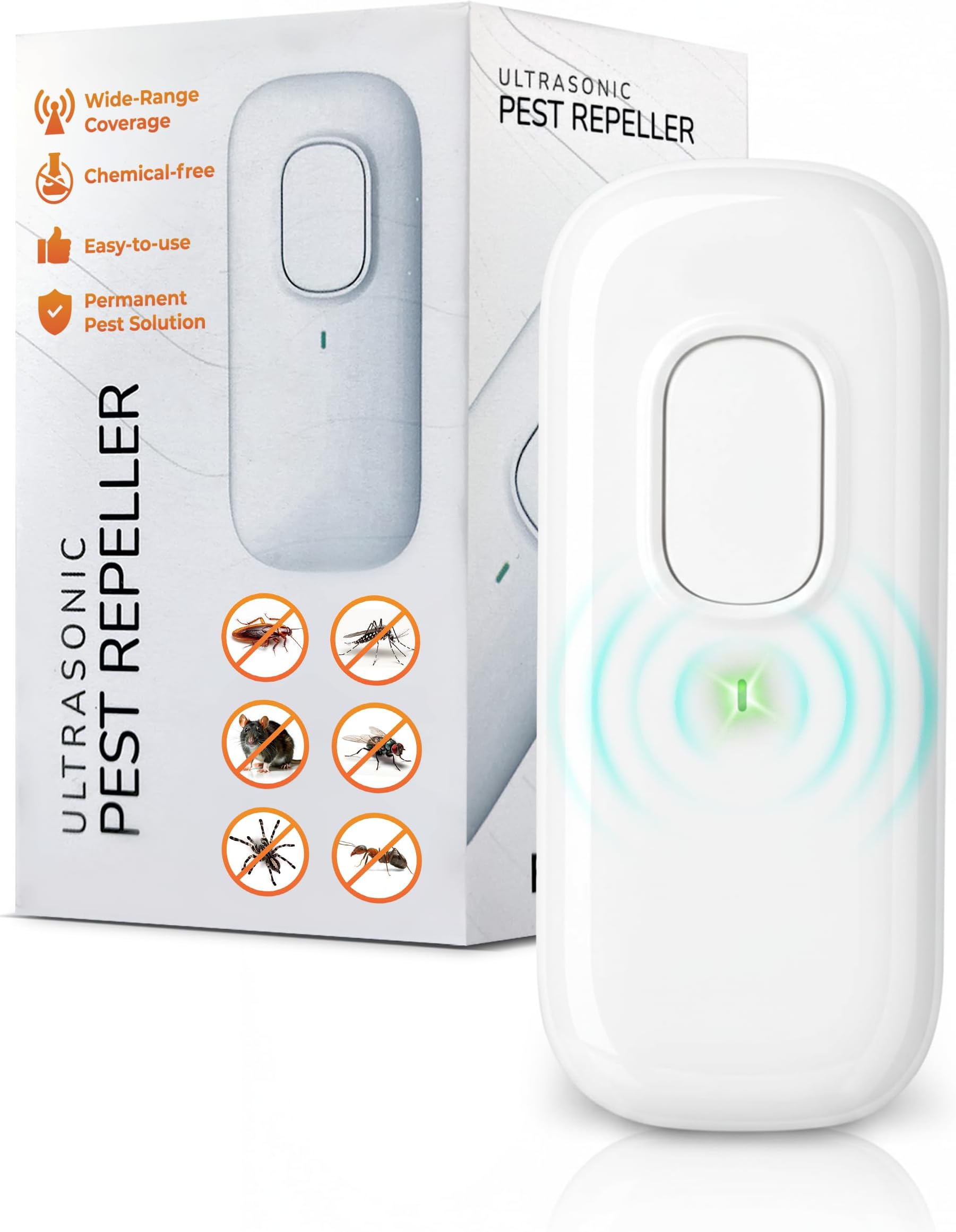 Pest Defence Ultrasonic Pest Repeller, Bye Critter Ultrasonic Pest Repeller Plug-in Mouse Repellent for Home – Repels Mice, Spiders, Rodents, Cockroaches, and Ants – Eco-Friendly, Chemical-Free