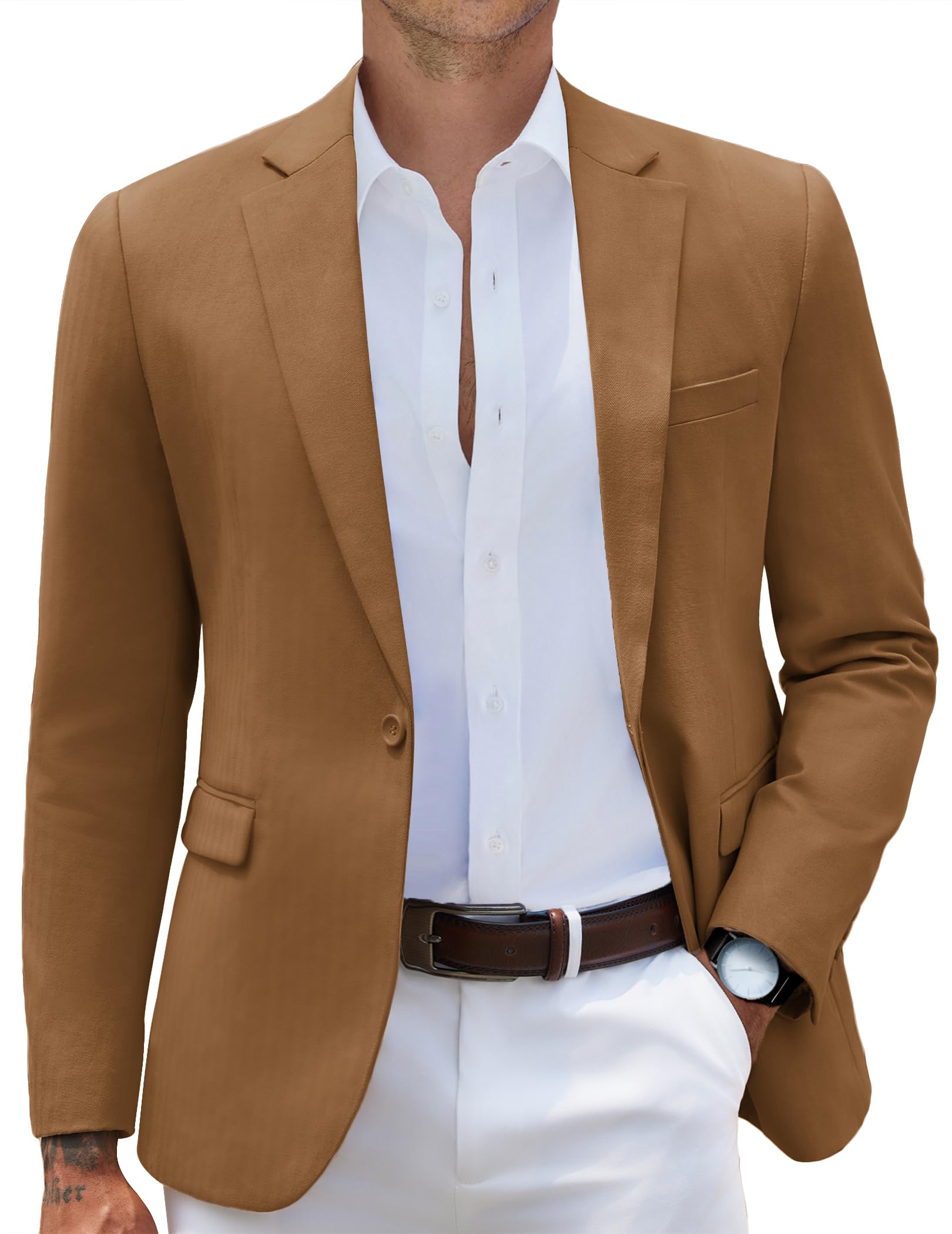 COOFANDY Mens Casual Blazer Slim Fit Sport Coats One Button Stylish Business Suit Jacket