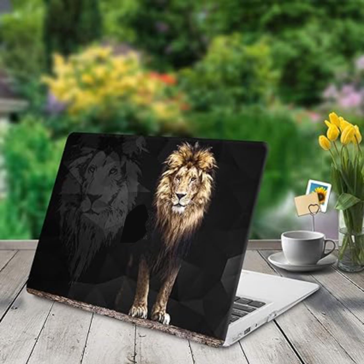 Laptop Case Compatible with MacBook Air 13" Retina w/Touch ID (2020/2019/2018 Release, Model A1932 A2179 A2337 M1),Plastic Hard Shell Case Cover & Keyboard Cover - Lion