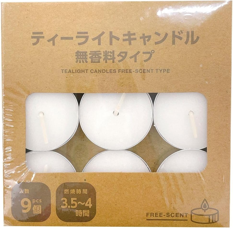 モリトク ティーライトキャンドル 9個入 無香料タイプ 0808/359555 まとめ買い 108個 セット
