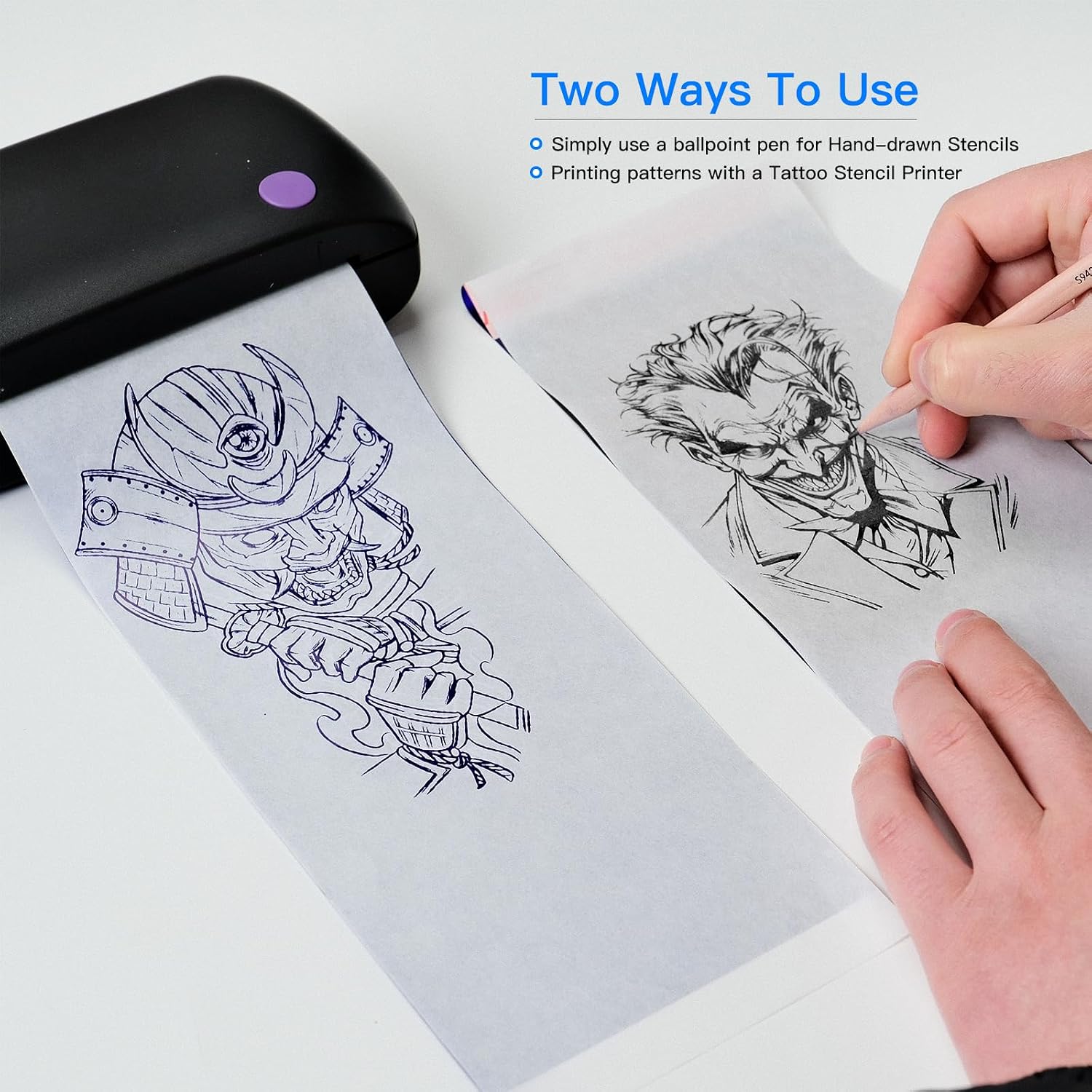 Wormhole PRO Tattoo Transfer Paper for Mini Tattoo Stencil Printer Thermal Stencil Paper 100 Sheets Compatible with Tattoo Printer & Tattoo Supplies