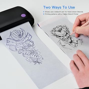 Wormhole PRO Tattoo Transfer Paper for Mini Tattoo Stencil Printer Thermal Stencil Paper 35 Sheets Compatible with Tattoo Printer & Tattoo Supplies