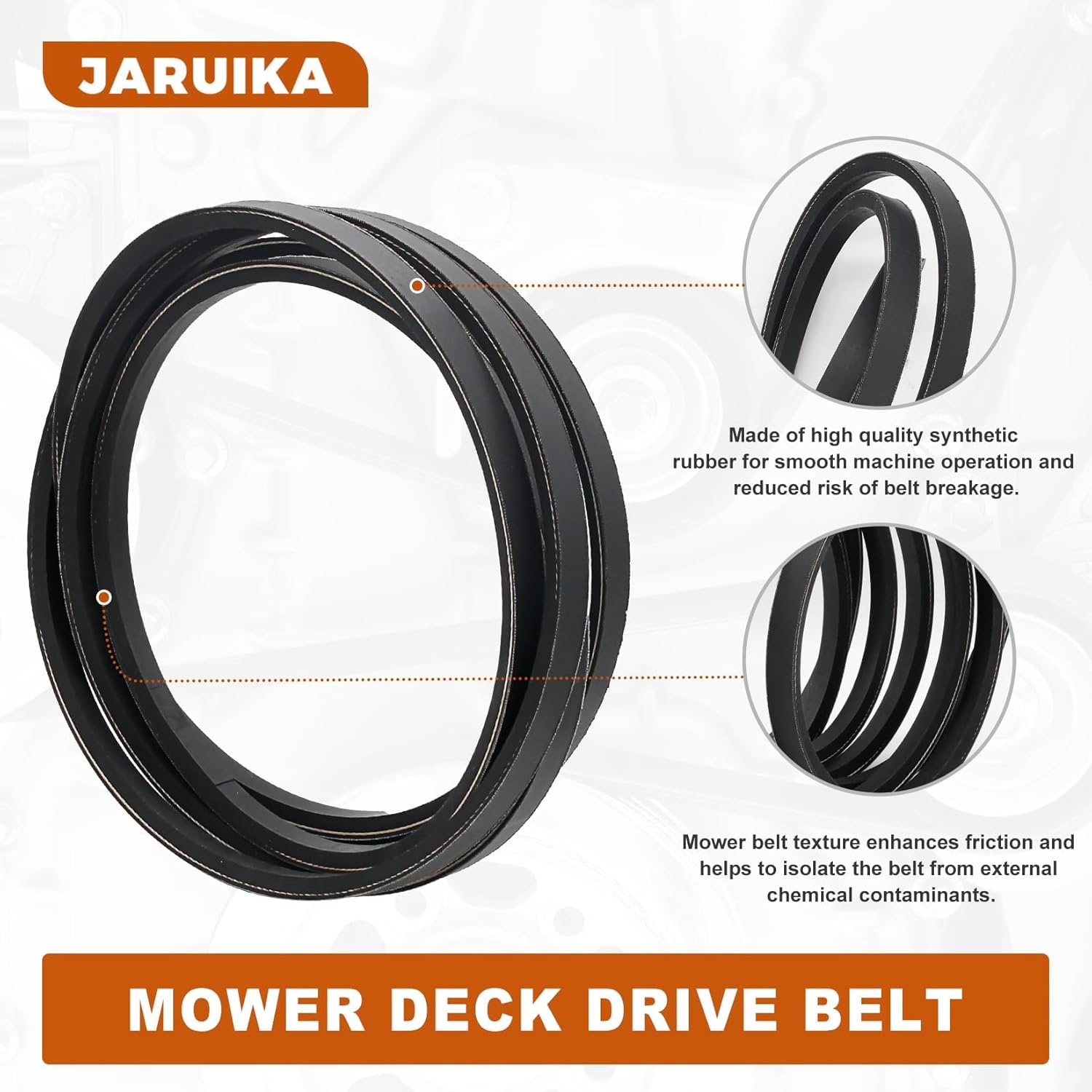 522795901 Lawn Mower Deck Belt Replacement for Husqvarna 522795901 539104335 MZ61 Dixon 522795901 Ferris 5100003 （5/8" x 163 1/2"）