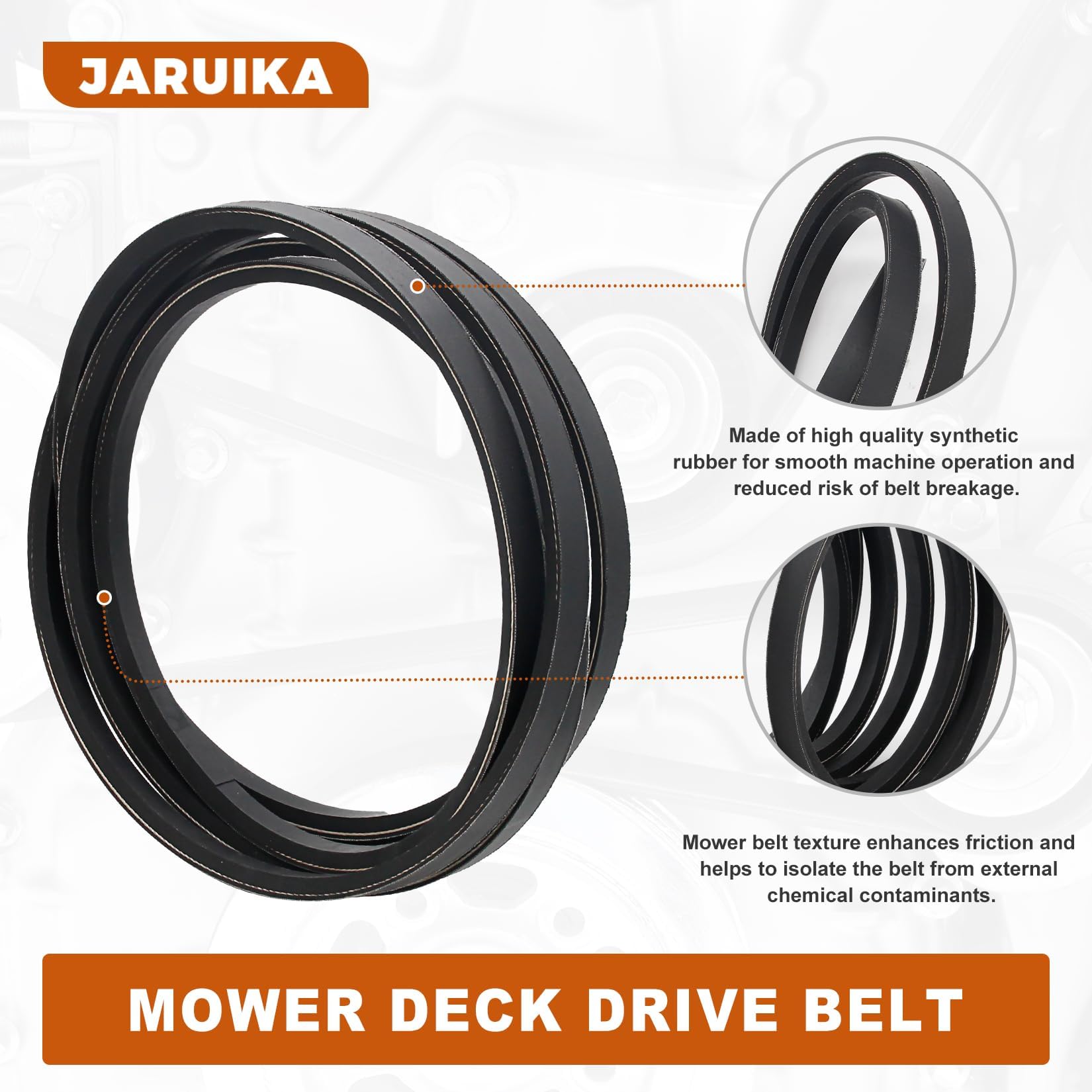 522795901 - Correa de repuesto para cortacésped Husqvarna 522795901 539104335 Dixon 522795901 Ferris 5100003 (5/8 pulgadas x 163 1/2 pulgadas)