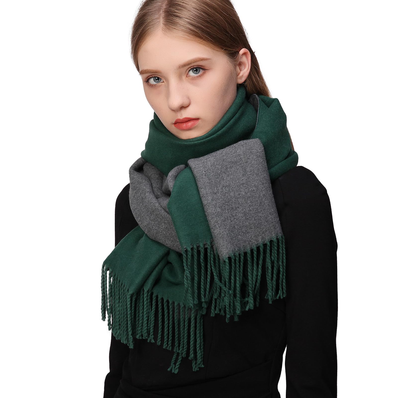 RIIQIICHY Pashmina Shawls and Wraps for Evening Dresses Scarfs for Women Fall Winter Travel Blanket Scarf Large Warm Scarves